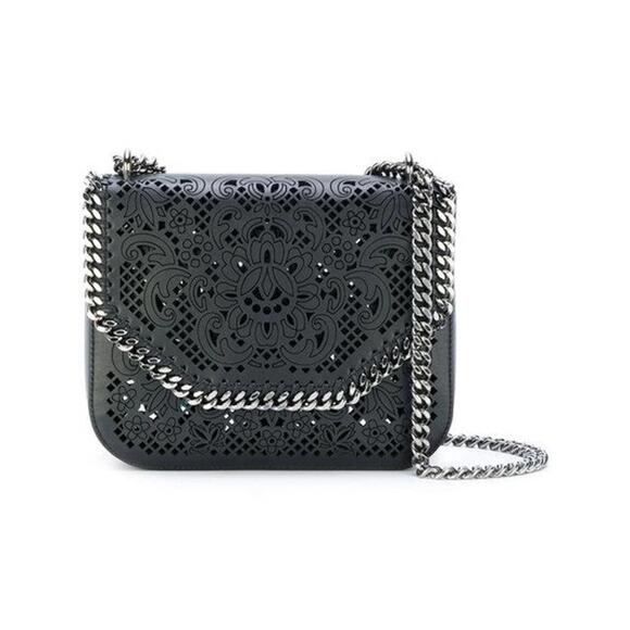 Stella McCartney Handbags - STELLA MCCARTNEY Falabella Laser Cut Box Crossbody Bag Black Chain Strap Chic